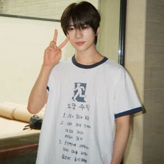Yeonjun Soobin Same Round Neck Ringer T-shirt