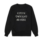 Women's A CUP OF TAE WITH SUGA AND A KOOKIE Round Neck Sweatshirt