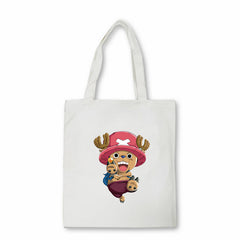 Trendy Luffy Printed Canvas Shoulder Tote Bag