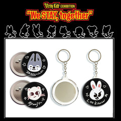 SKZ EXHIBITION Badge Mirror Keychain Pendant