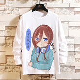 Women's Anime Print Long-sleeved T-shirt