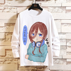 Women's Anime Print Long-sleeved T-shirt