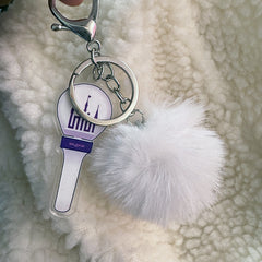 KPOP Lightstick Keychain Hairball Pendant