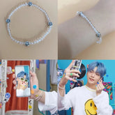 Soobin Same Smiley Face Beads Bracelet