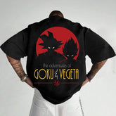 Goku Vegeta Anime Print Cotton T-shirt