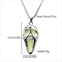 Luminous Skull Mask Pendant Necklace