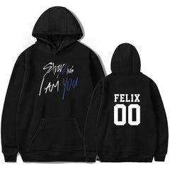 Unisex Trendy Kpop Letter Print Loose Hoodie