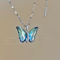 Butterfly Pendant Collarbone Chain Necklace
