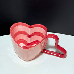Heart-Shaped Ceramic Mugs