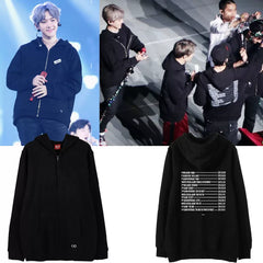 Unisex EXO Tour Zipper Hoodie Top