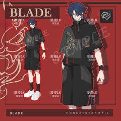 Unisex Blade Game Cos Jacket Pants Set
