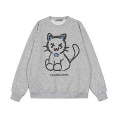 TWS Doll Print Round Neck Sweatshirt Top