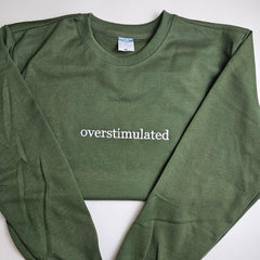Overstimulated Embroidered Crew Neck Sweatshirt