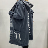 Women's Medium Long Sweater Hooded Cardigan