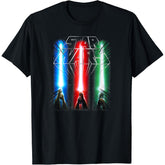 Classic Epic Lightsabers Jedi Force Logo T-Shirt