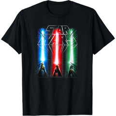 Classic Epic Lightsabers Jedi Force Logo T-Shirt