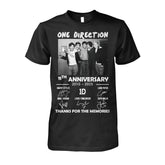 Unisex Black 1D 15th Anniversary Shirt