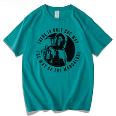 Unisex Mandalorian Graphic Cotton Loose T-Shirt