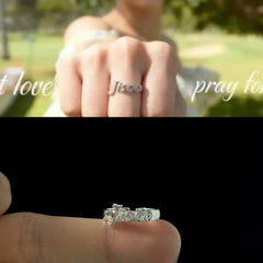 Rose Lisa Jennie Jisoo Letter Ring