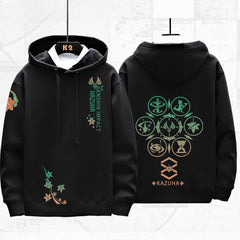 Game Pattern Printed Loose Hoodie