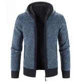 Casual Men's Slim Velvet Padded Hooded Coat