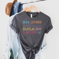 RM JIMIN JK SUGA JIN JHOPE V Printed Tee