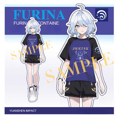 Women's Furina Game Short Sleeve T-Shirt Shorts Set