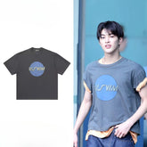 KEONHO Same Gray Short-sleeved T-shirt