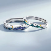 Gradual Silver-plated Couple Rings
