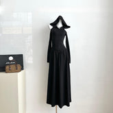 Gothic Dark Long-sleeved Black Dress