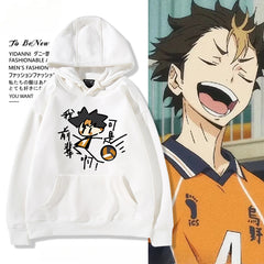 Women's Volleyball Anime Graphic Loose Hoodie
