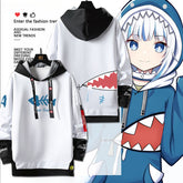 Casual Gawr Gura Shark Loose Hoodie
