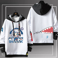 Casual Gawr Gura Shark Loose Hoodie