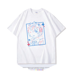 Rem Anime Cotton Short Sleeve Summer T-Shirt