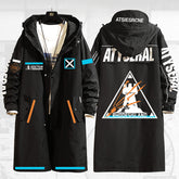 Men's Game Windbreaker Long Hooded Jacket