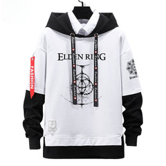 Unisex Trendy Game Color Block Loose Hoodie