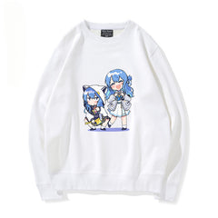 Game Cartoon Printed Crew Neck Sweatshirt