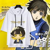 Unisex Anime Cos Short Sleeve Hooded T-Shirt