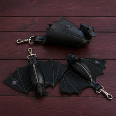 Leather Bat Coin Purse
