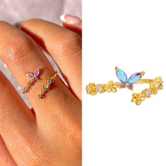 Gradient Butterfly Ring