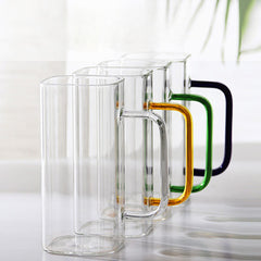 Tall Square Glass Mug