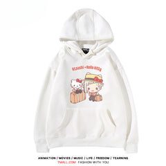 Men's and Women's Anime Printed Loose Hoodie