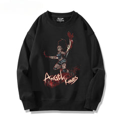Casual Game Pattern Black Sweatshirt