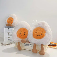 Cute Boiled Egg Emoji Plush Toy