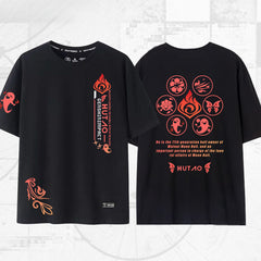 Unisex Game Hutao Casual Short-sleeved T-shirt