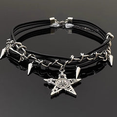 Y2K Style Rivet Star Collar Choker Necklace