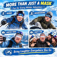 Funny Old Man 3D Ski Mask – Realistic Face Balaclava