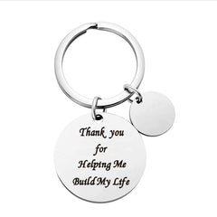 Round Tag Keychain Commemorative Gift for Parents