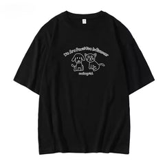Lee Know Dog Cat Round Neck Short-sleeved T-shirt