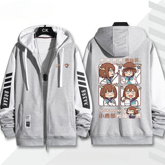 Casual Women's Anime Hooded Cardigan